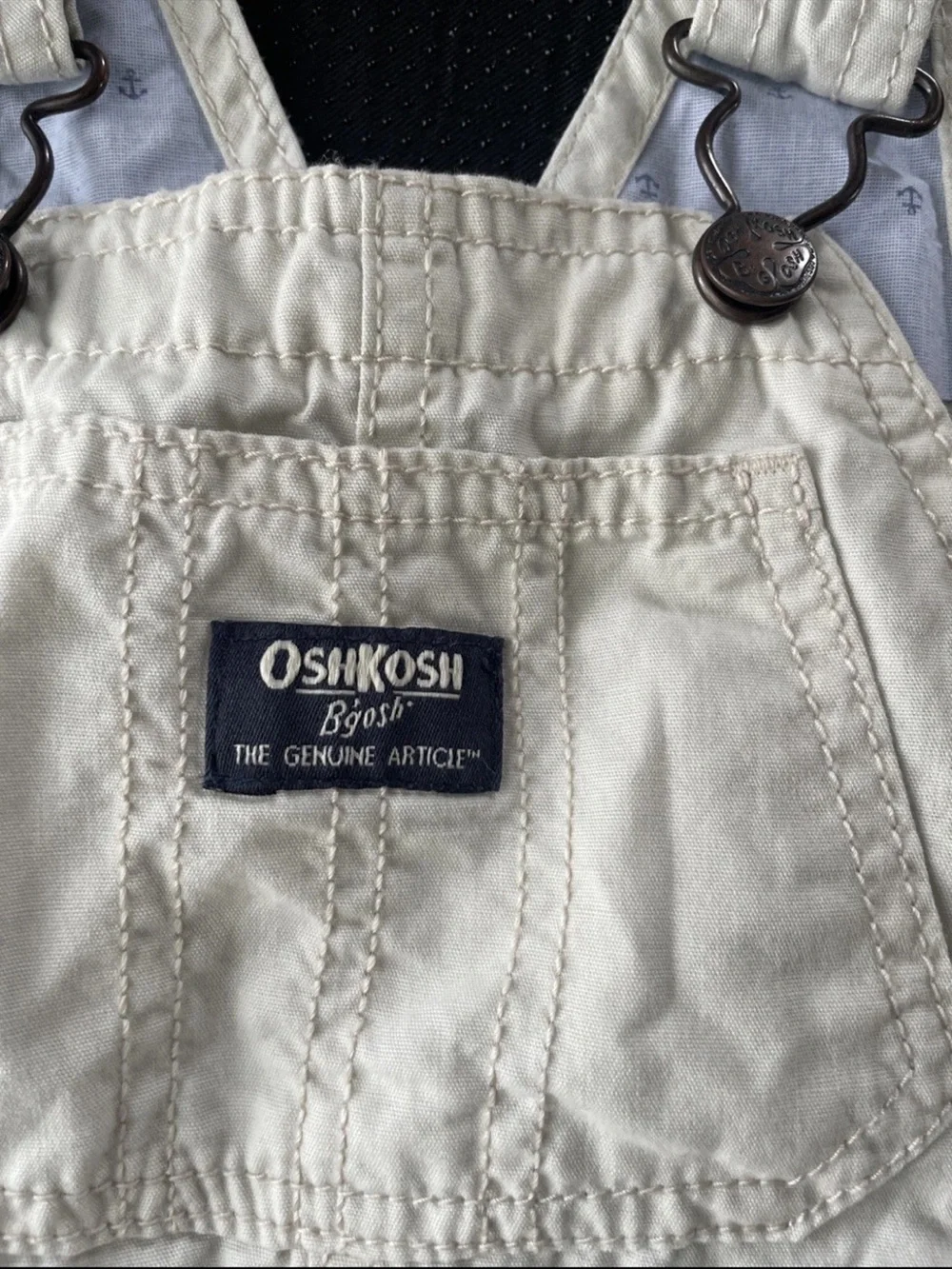 OshKosh B'gosh Cream Kids Overalls with Front Pocket